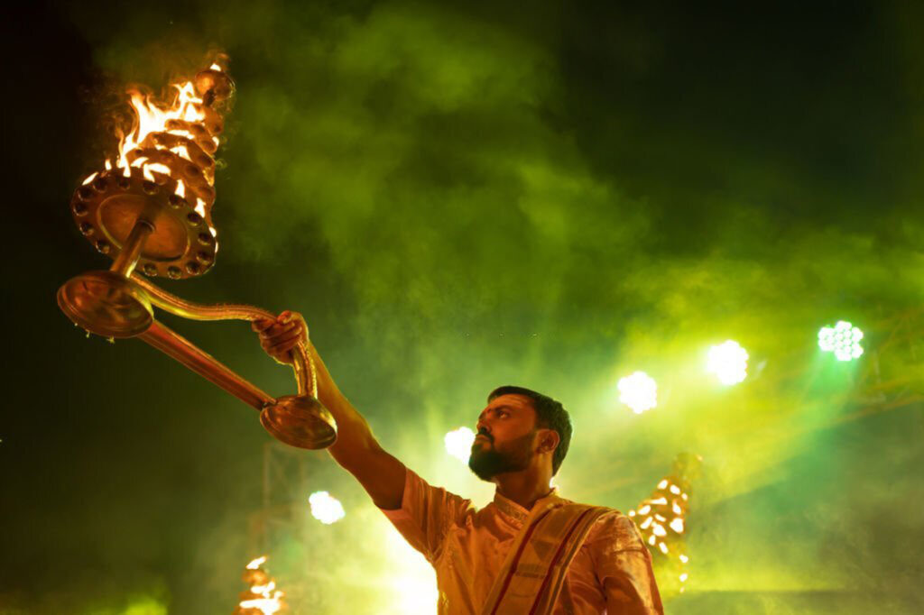 Evening Ganga Arti in Varanasi