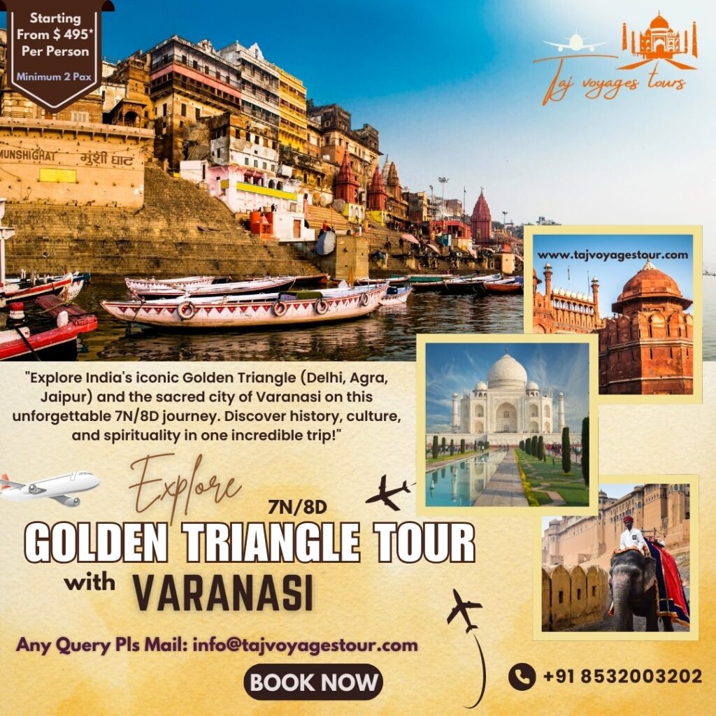 Golden Triangle Tour with Khajuraho and Varanasi – A Spiritual Mix of Heritage, Temples & Spiritual Enrichment